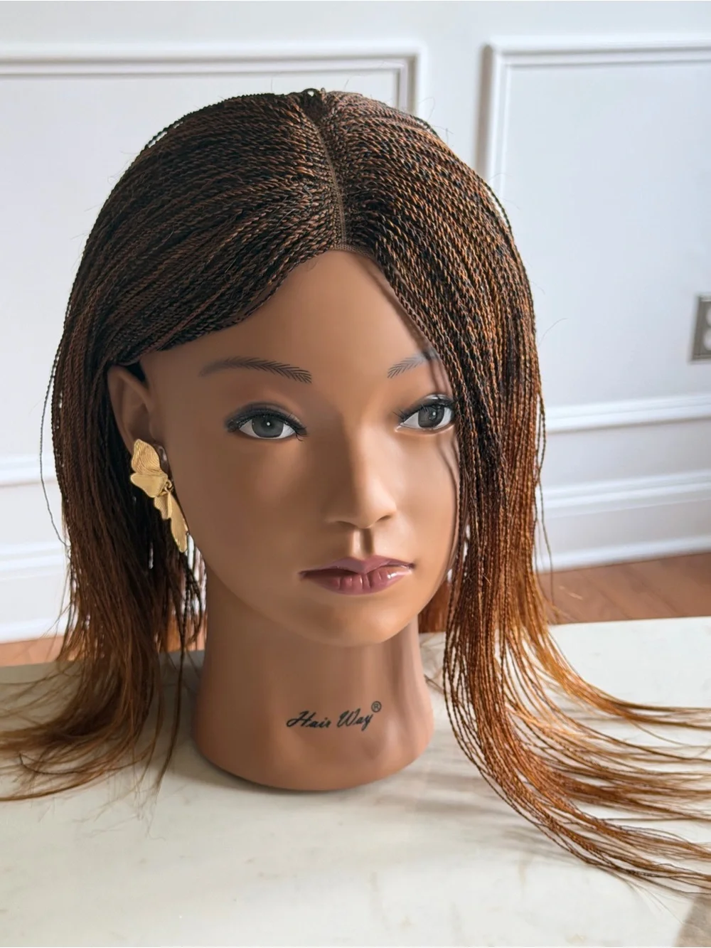 Braided Twist Wig - Brown Ombre Women Hair